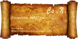 Csontos Nóra névjegykártya